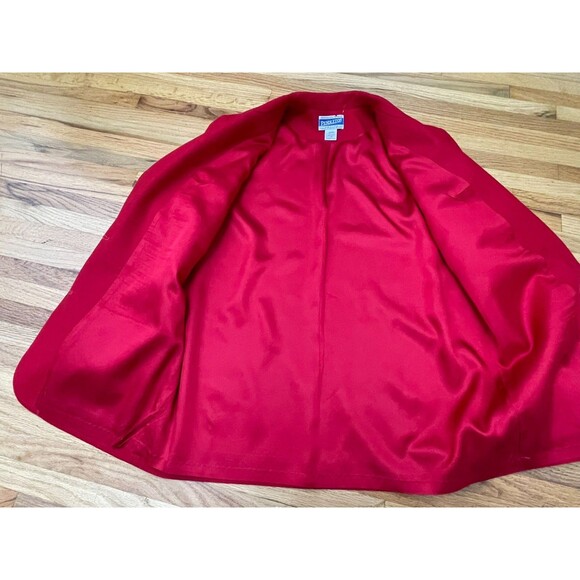 Vintage Pendleton Women's 12P Red Blazer 100% Wool Basic Classic  Preppy Career - Picture 8 of 10